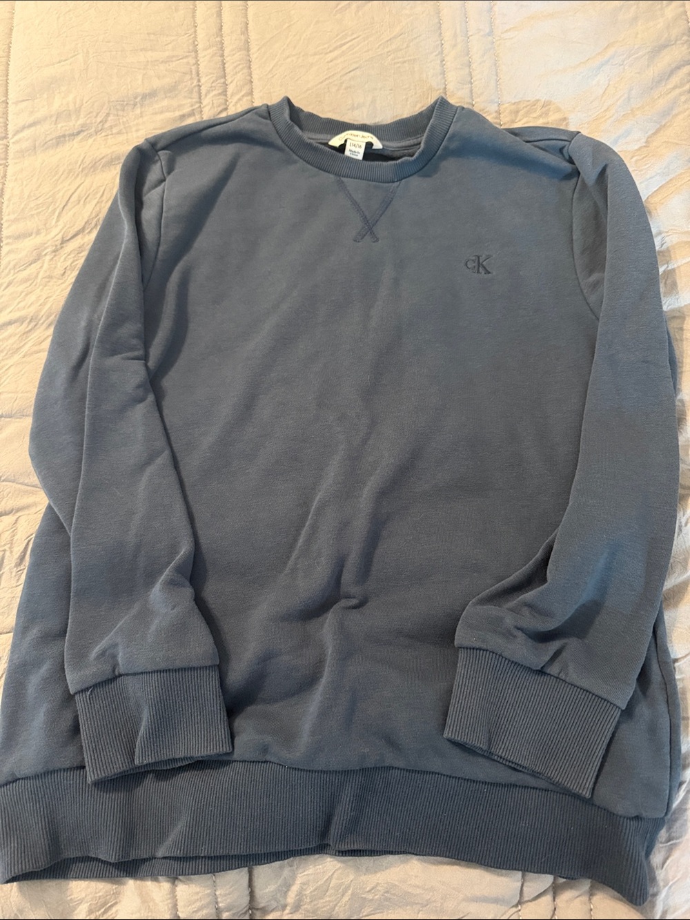 Calvin Klein Boys Crewneck Sweatshirt - Dusty Blue